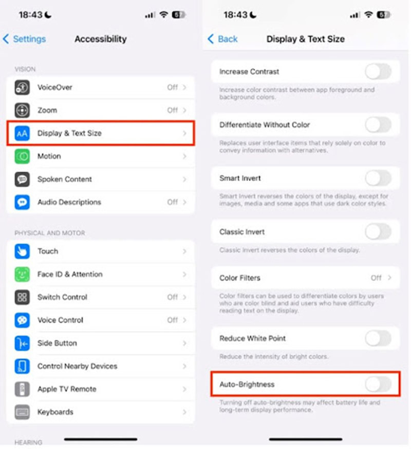 Hướng dẫn tắt Auto - Brightness trên iPhone