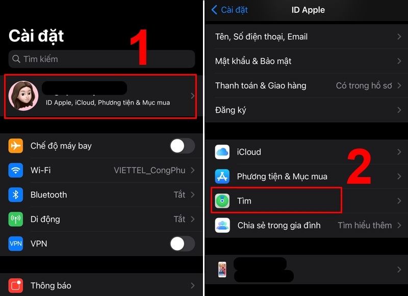 Tắt tính năng “Tìm iPhone” nhanh chóng