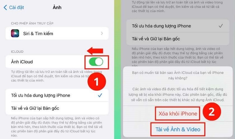 Xóa video và ảnh gốc sau khi tải lên Drive hoặc iCloud